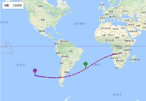 此次日环食始于东南太平洋，穿过南美洲的智利和阿根廷后进入南大西洋，结束于非洲西南部。