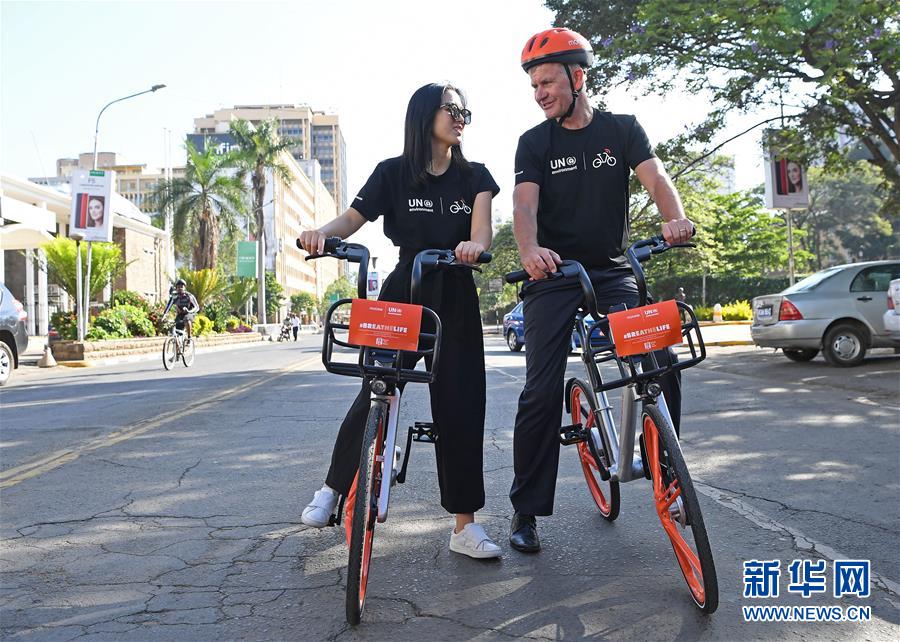 中国共享单车橙色旋风闪现非洲街头(1)