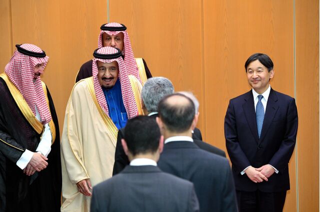 沙特国王抵达东京阵势浩大拟15日起访华