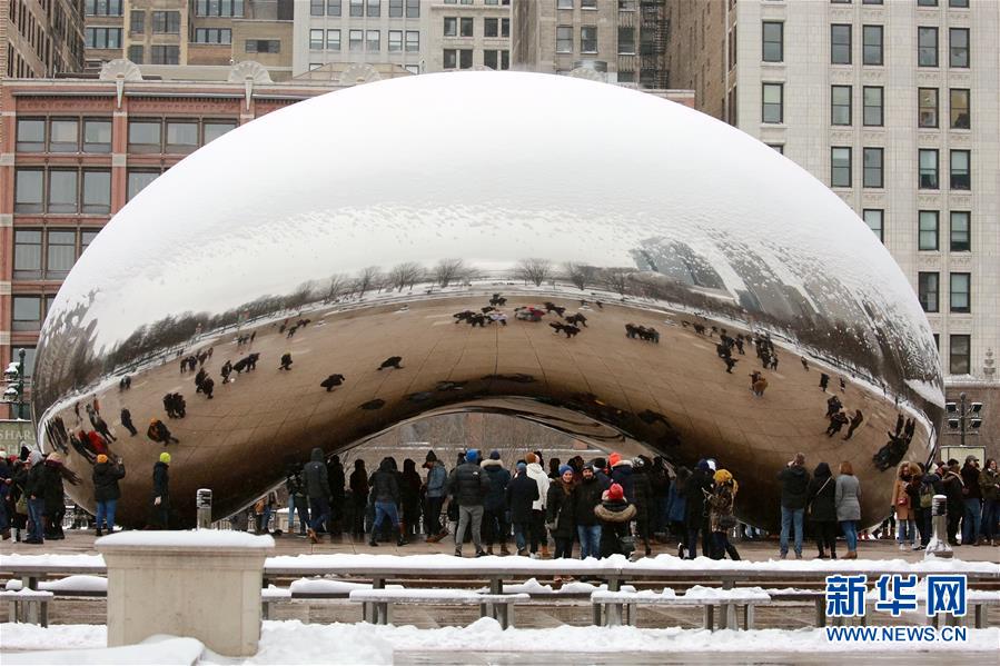 暴风雪袭击美国芝加哥地区