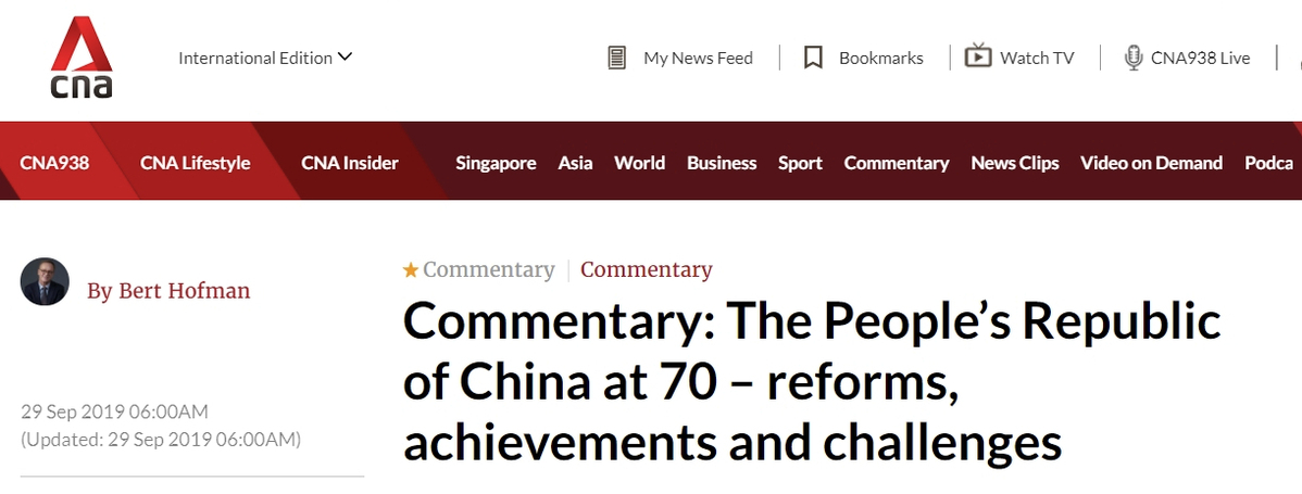 【中国那些事儿】世行中国局前局长郝福满：新中国成立70周年 辉煌成就有何奥秘？