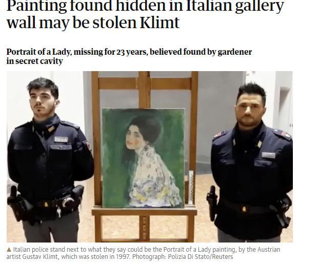 奥地利大师名画失窃23年 疑似出现在美术馆外墙？
