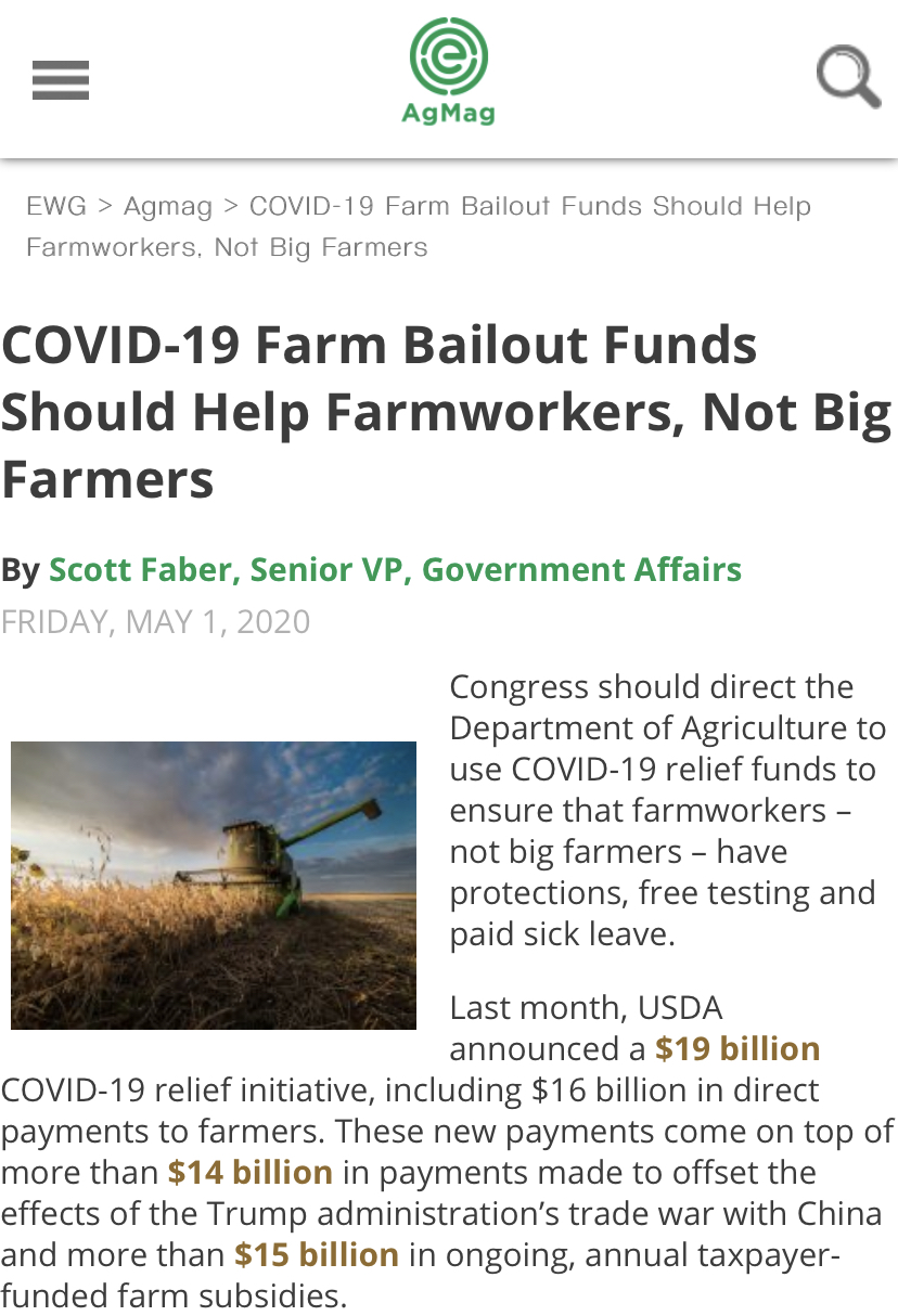 北美观察丨虚伪的农业补助 美国政府农业救济究竟帮了谁？