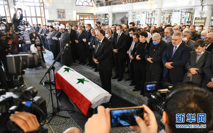 已故叙利亚外长瓦利德·穆阿利姆葬礼在大马士革举行