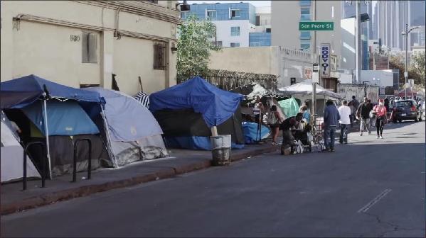 在美国西海岸大城市，卫星发现无家可归者帐篷区面积最多增加了10倍