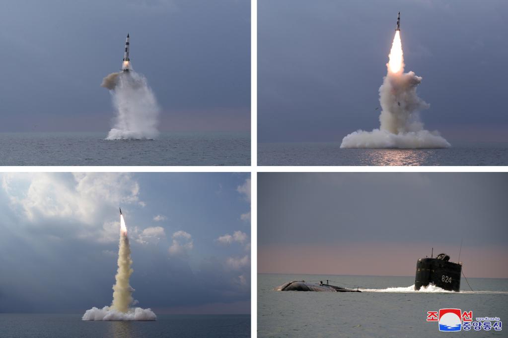 朝鲜成功试射新型潜射弹道导弹