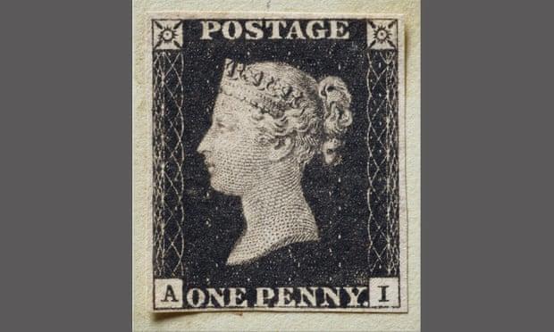 世界首枚邮票“黑便士”将拍卖 估价高达600万英镑(图)