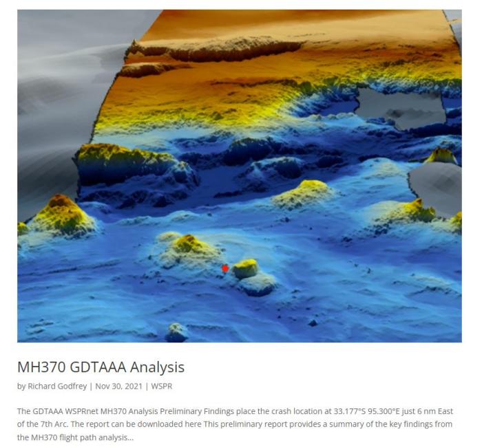 英工程师称找到马航MH370坠机位置：位于4000米深海底