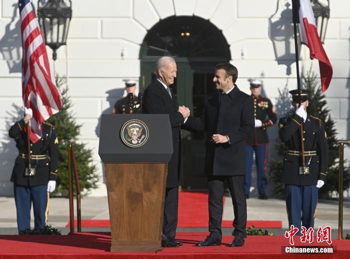 法国总统马克龙对美国进行国事访问