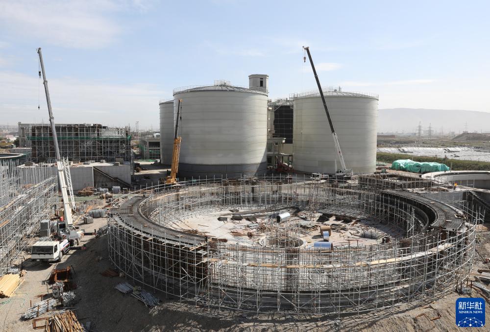 建设中的蒙古国乌兰巴托中央污水处理厂