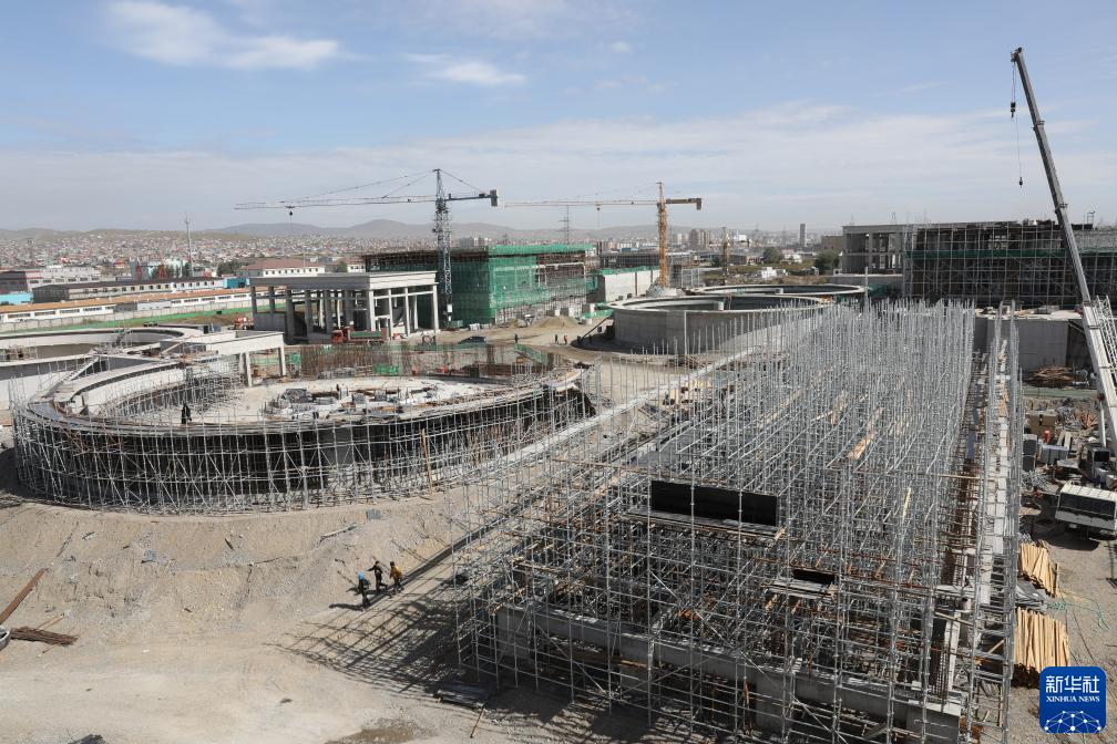 建设中的蒙古国乌兰巴托中央污水处理厂