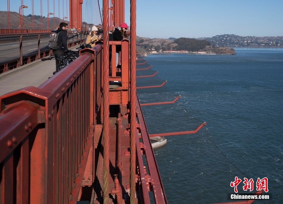 耗资2.17亿 美国旧金山金门大桥自杀防护网项目即将完工