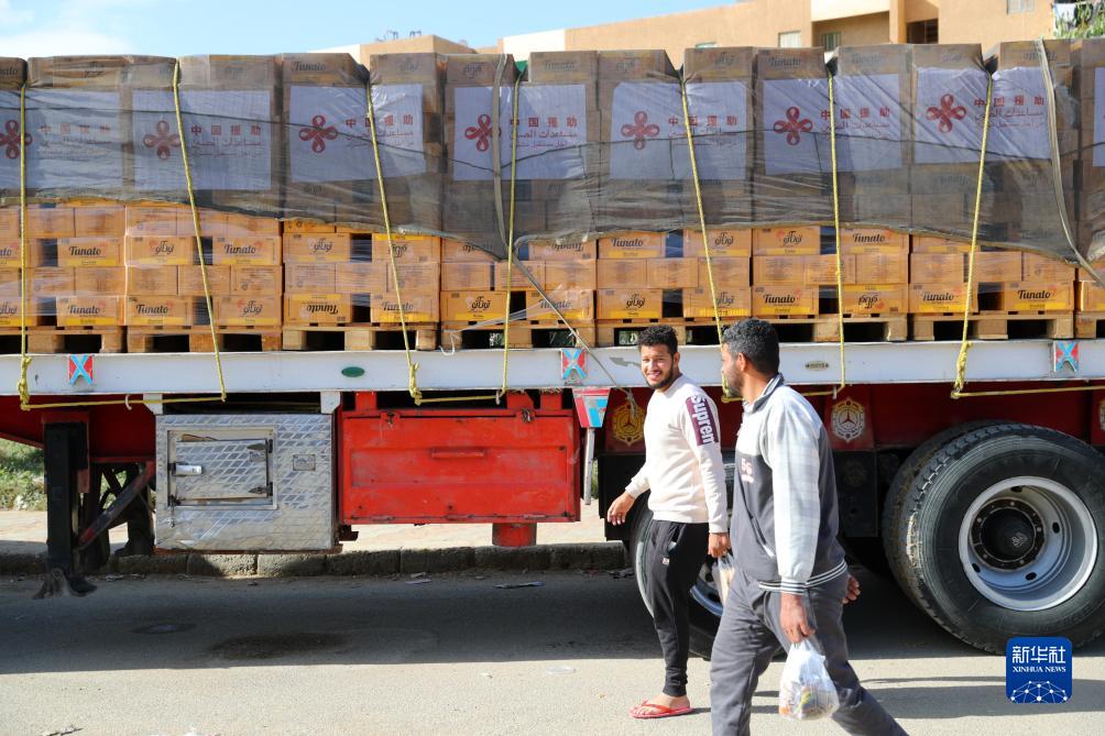 中国向加沙提供紧急人道主义物资援助交接证书签字仪式在开罗举行
