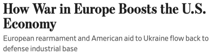 《华尔街日报》上月也发文强化了这一事实:援乌资金正在用于重建美国