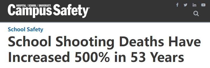 【世界说】50多年来美国校园枪击案数量增加超12倍、死亡数增500% 美媒：若不改革，致命的暴力循环恐将持续！