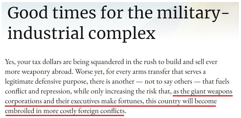 美国军工企业如何玩转“战争经济学”？