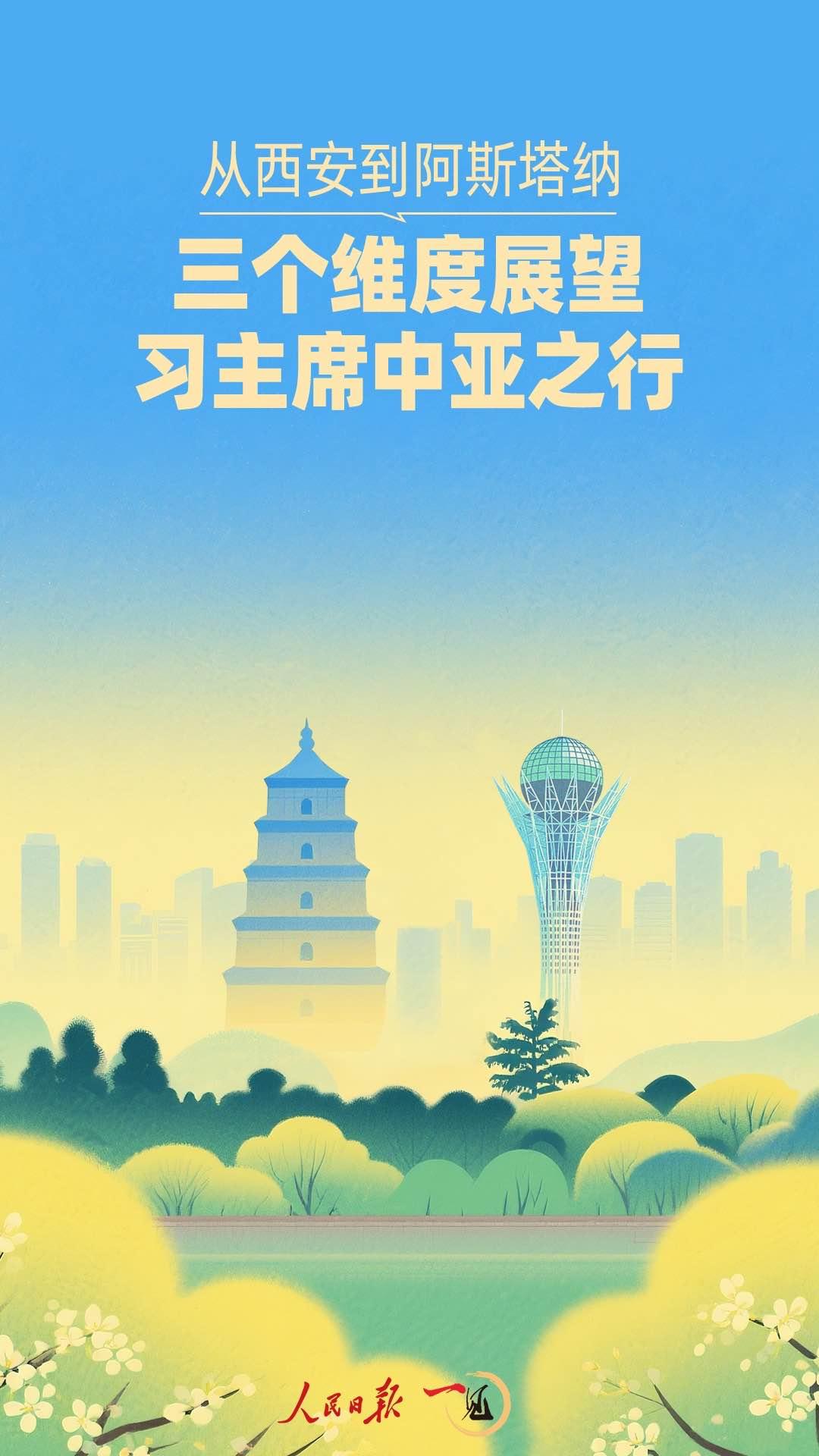 一见·从西安到阿斯塔纳，三个维度展望习主席中亚之行
