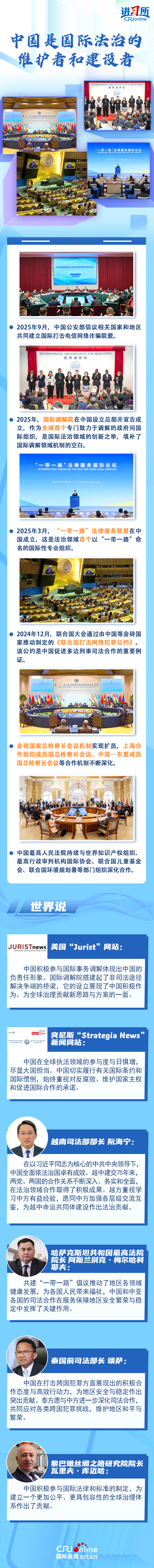 【讲习所中国与世界】中国是国际法治的维护者和建设者