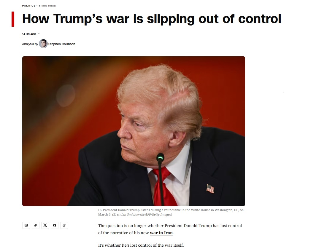 全球媒体聚焦 | 美媒:美国对伊朗的军事行动“逐渐失控”