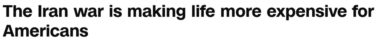 《全球媒体聚焦》|美媒:对伊战争让美国人的生活更加“昂贵”