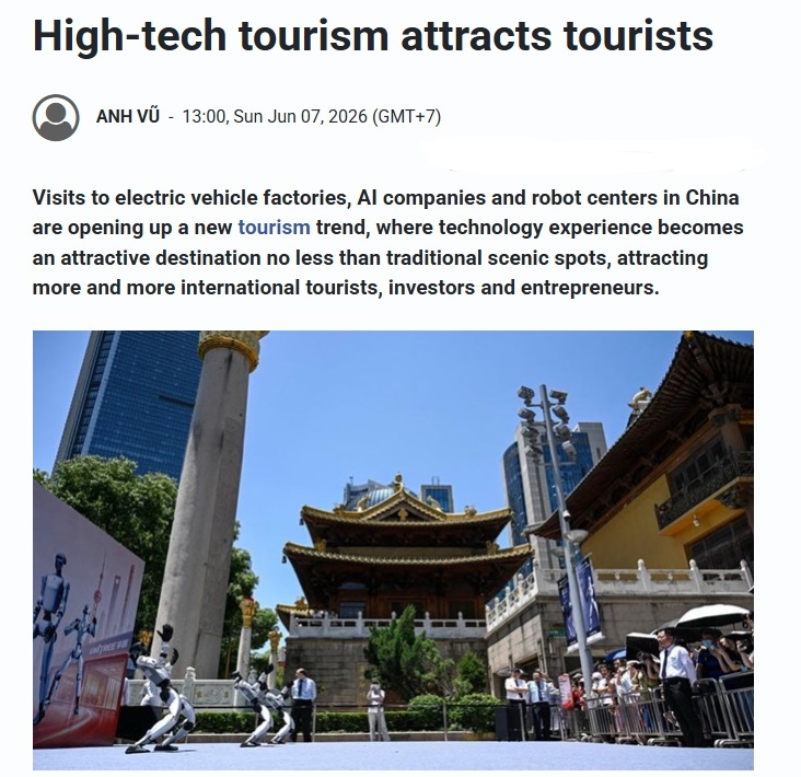 全球媒体聚焦 | 越南媒体:科技体验正成为外国游客来华新风尚