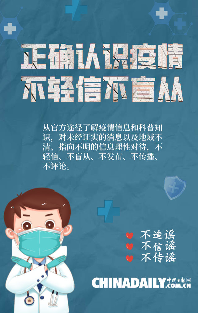 海报 | 不造谣！不信谣！不传谣！坚定持续抗疫