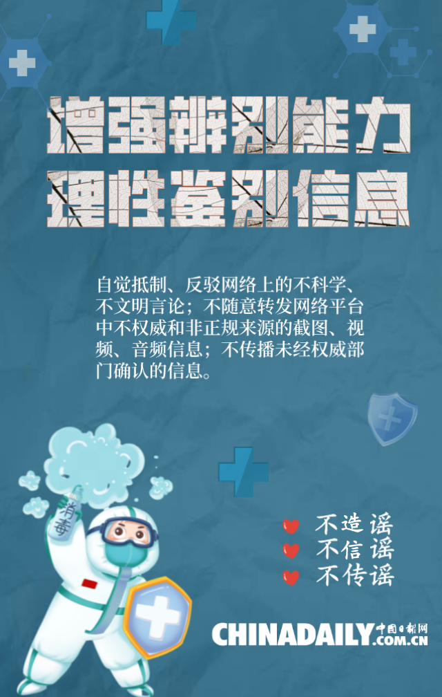 海报 | 不造谣！不信谣！不传谣！坚定持续抗疫