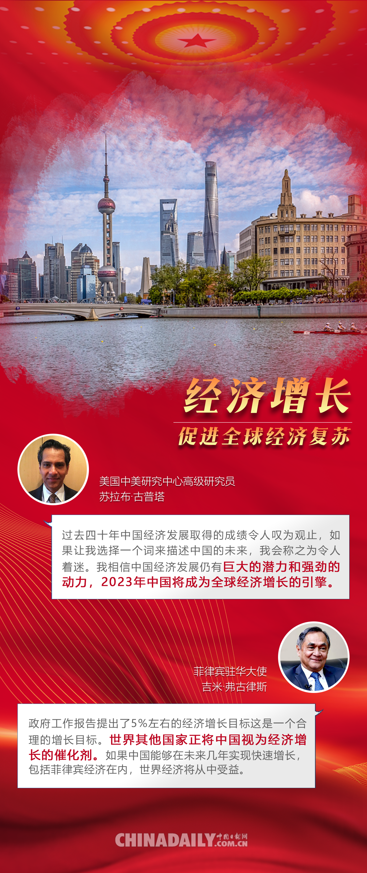 国际社会聚焦两会热词：中国经济前景光明 发展机遇全球共享