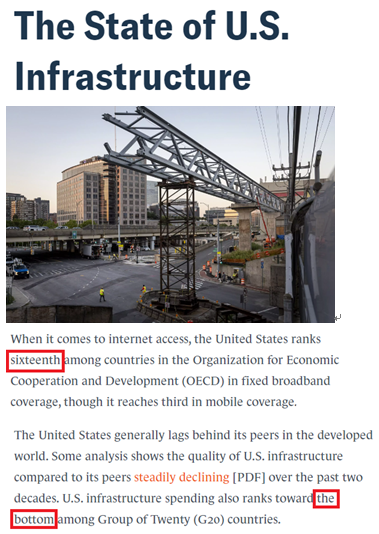 美国的“基建大饼”和“基建尴尬”