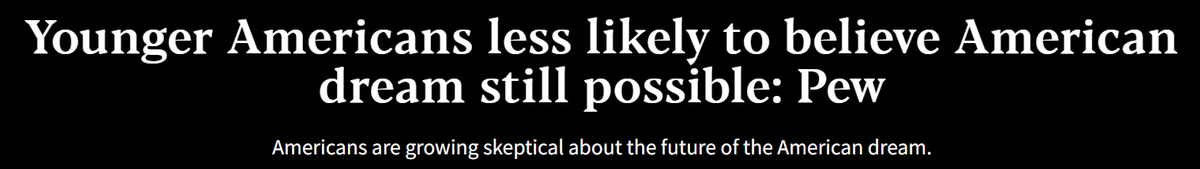 【世界说】“美国梦消逝，年轻人梦醒” 民调称越来越多美国人不再相信“美国梦”