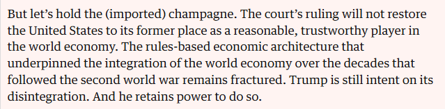 全球媒体聚焦 | 外媒:美法院否决关税政策 全球贸易不确定性仍将持续