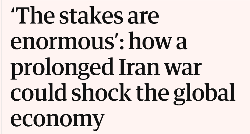 全球媒体聚焦︱英媒:美以对伊战争正给全球经济留下创伤